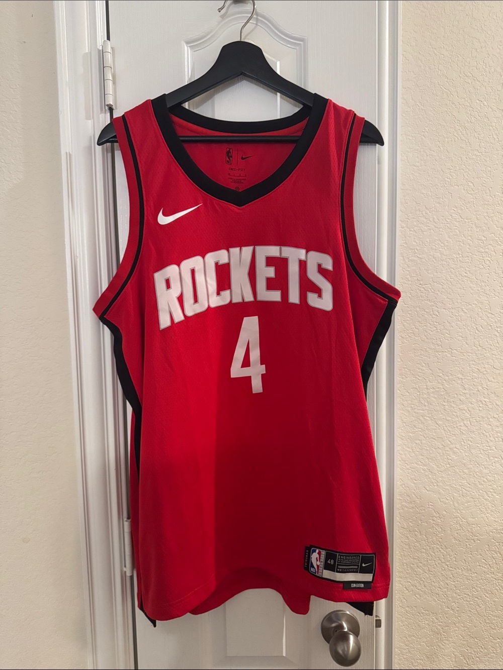 Nike Jalen Green Houston Rockets #4 Red Icon Swingman Jersey Men's Size L - 48